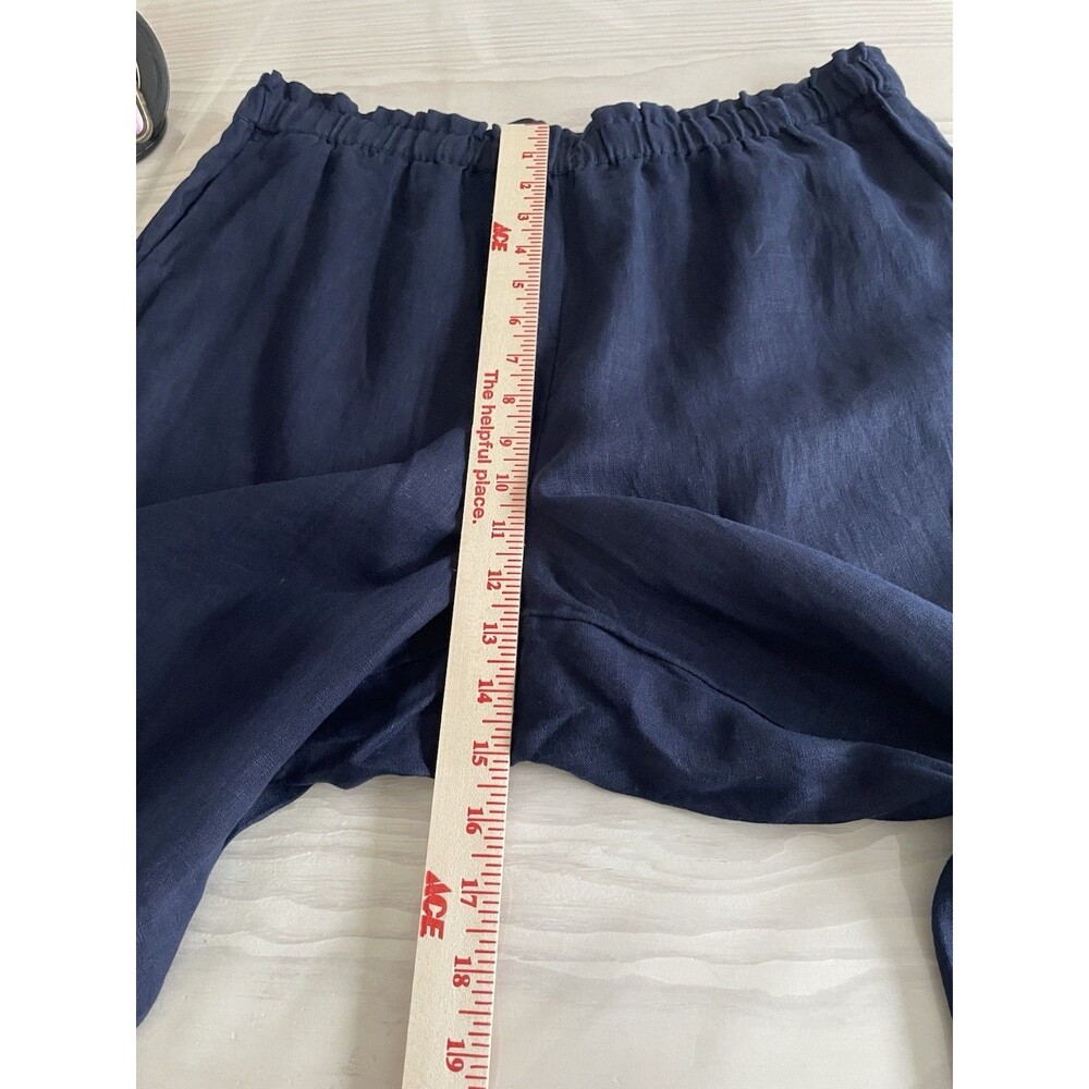 J.Crew Soleil Wide Leg Pant 100% Linen Elastic Waist NWOT Size L Large - Picture 5 of 11